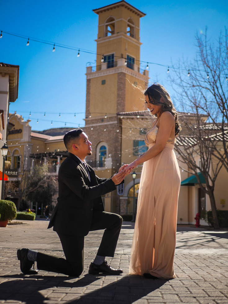 Man Kneel in Front of Woman